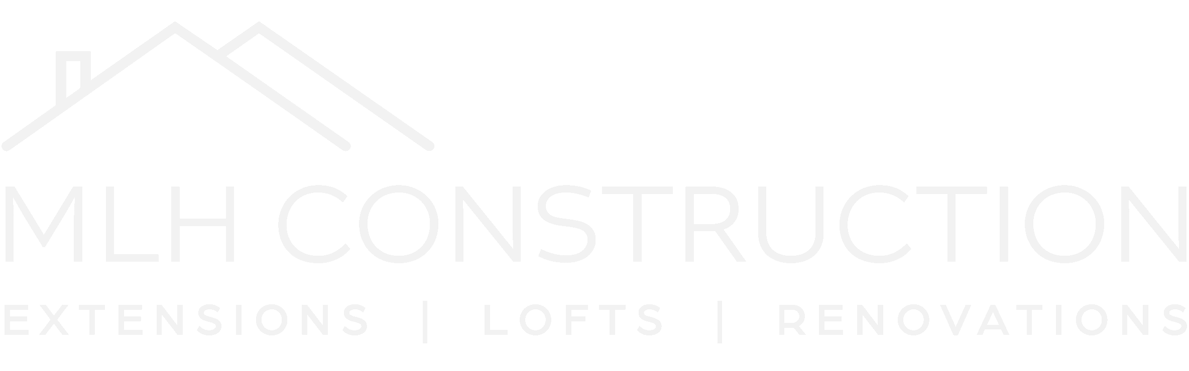 MLH Construction Logo White